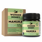 Wonder Honey Manuka honey jar and packaging on a white background