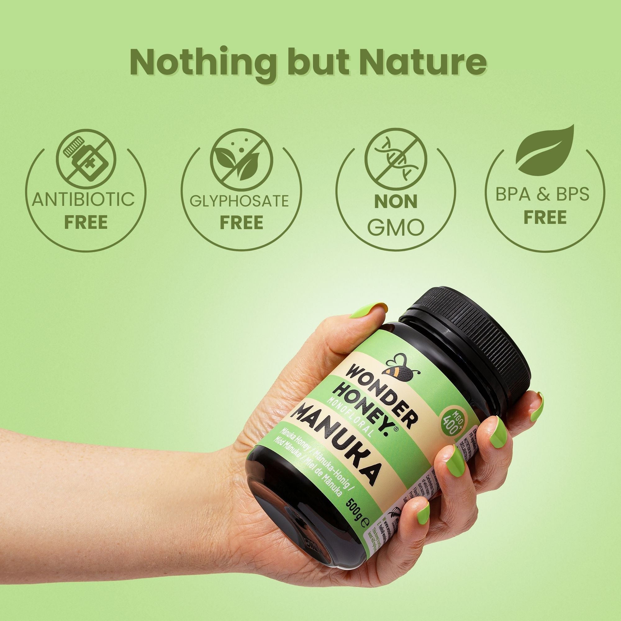 MGO 400+ NZ Roher Manuka-Honig – Rein, zertifiziert, gentechnikfrei und ohne Spritzmittel (250 g/8,8 oz)