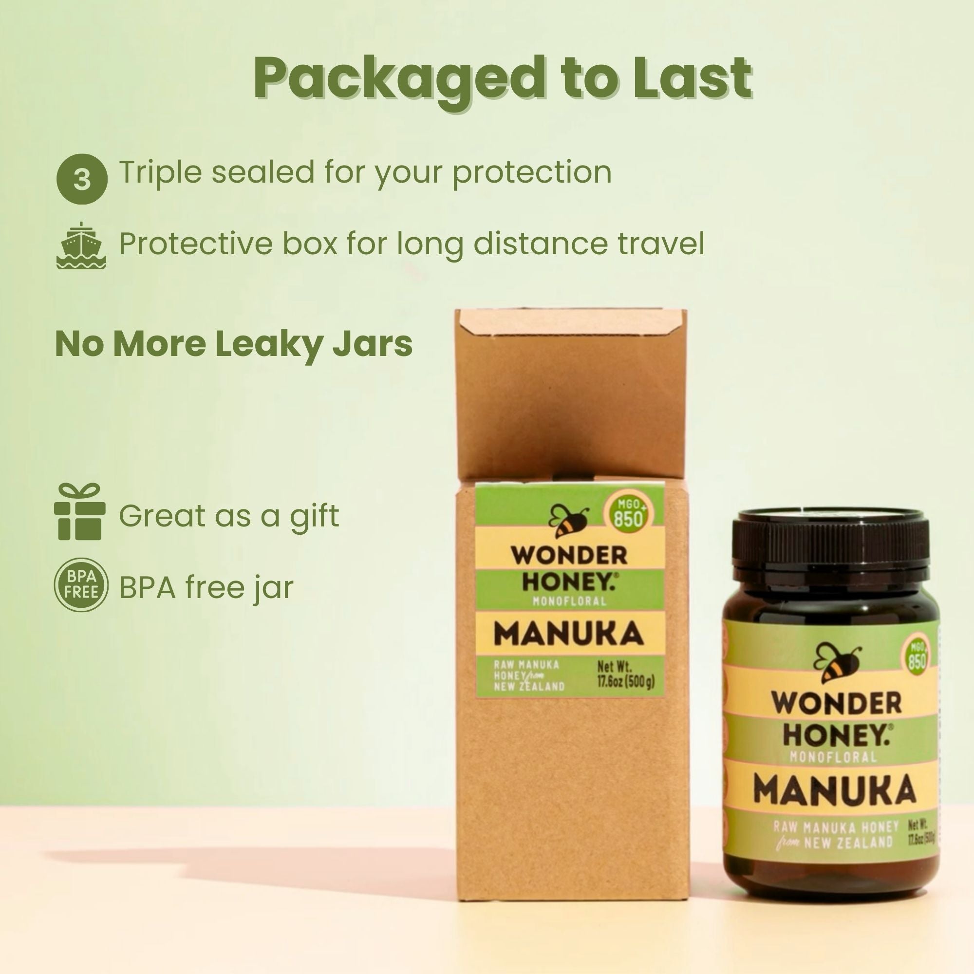 MGO 400+ NZ Miel de Manuka brut - Pur, certifié, sans OGM et sans spray (250 g/8,8 oz)