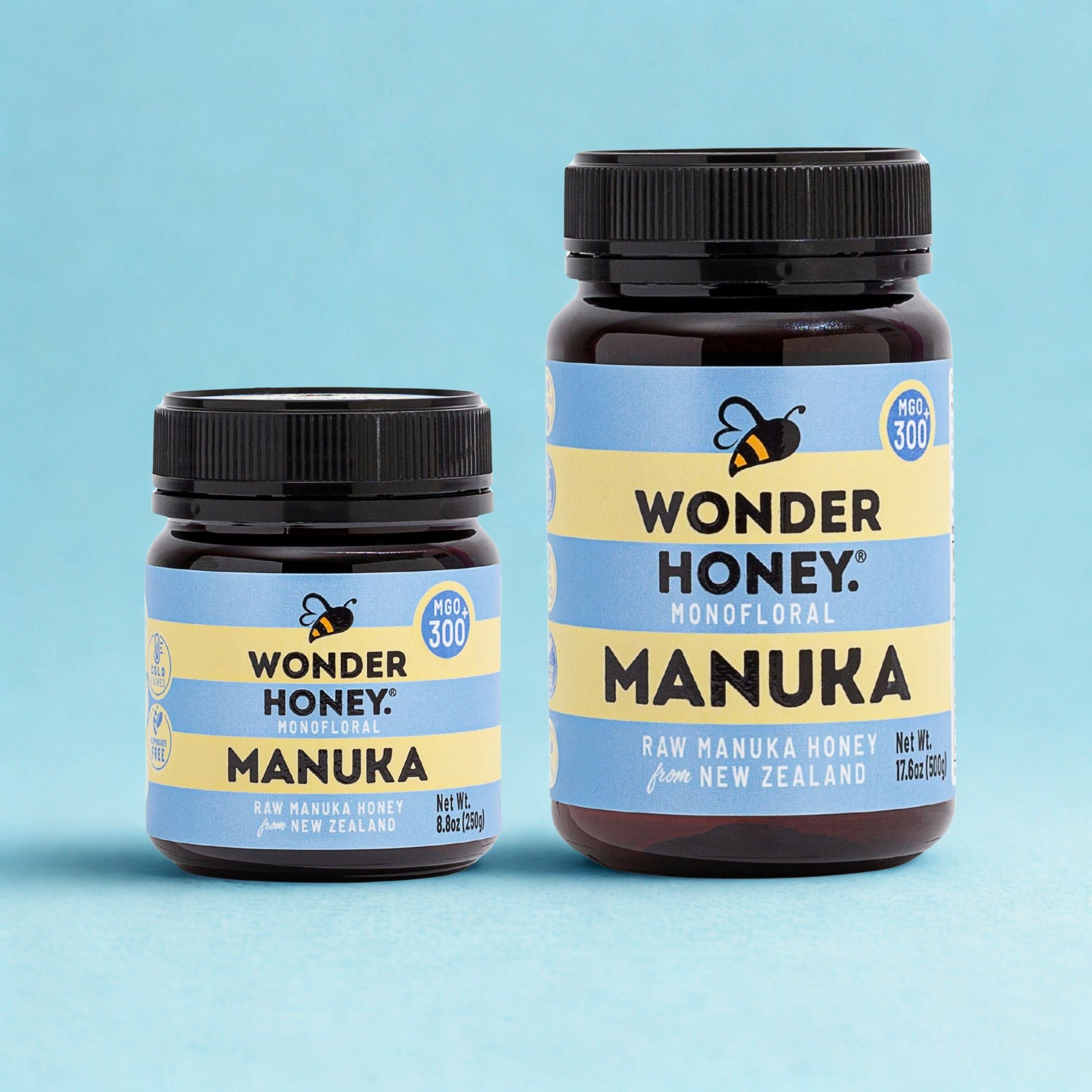 Miel de Manuka cruda MGO 300+ NZ: pura, certificada, sin OGM ni aerosoles (250 g/8,8 oz)