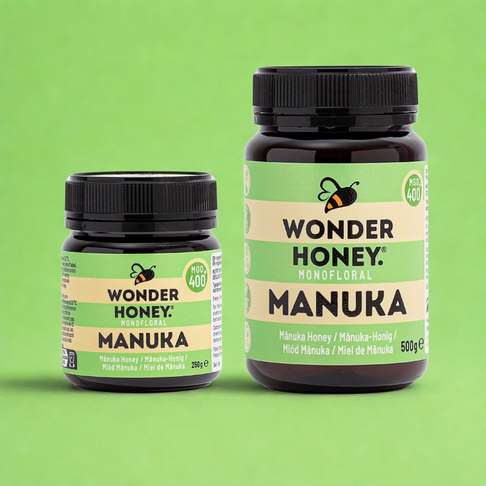 MGO 400+ NZ Miel de Manuka brut - Pur, certifié, sans OGM et sans spray (250 g/8,8 oz)
