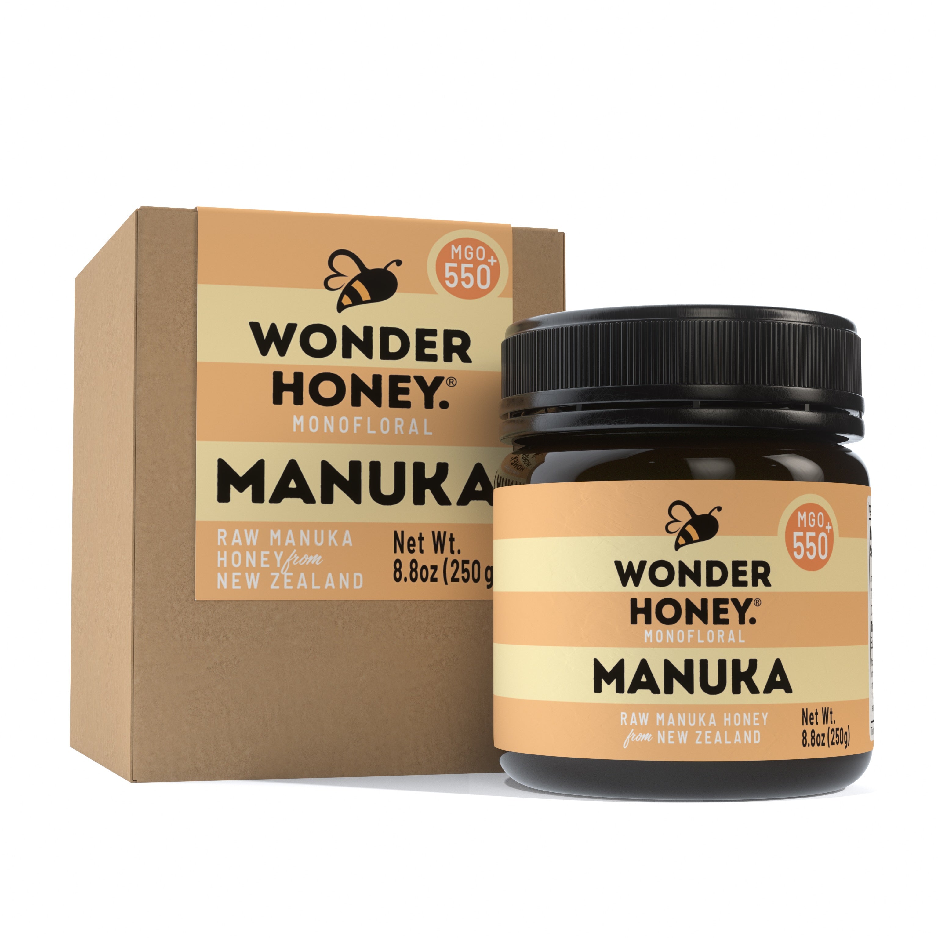 MGO 550+ NZ Raw Manuka Honey - Pure, Certified, GMO & Spray Free
