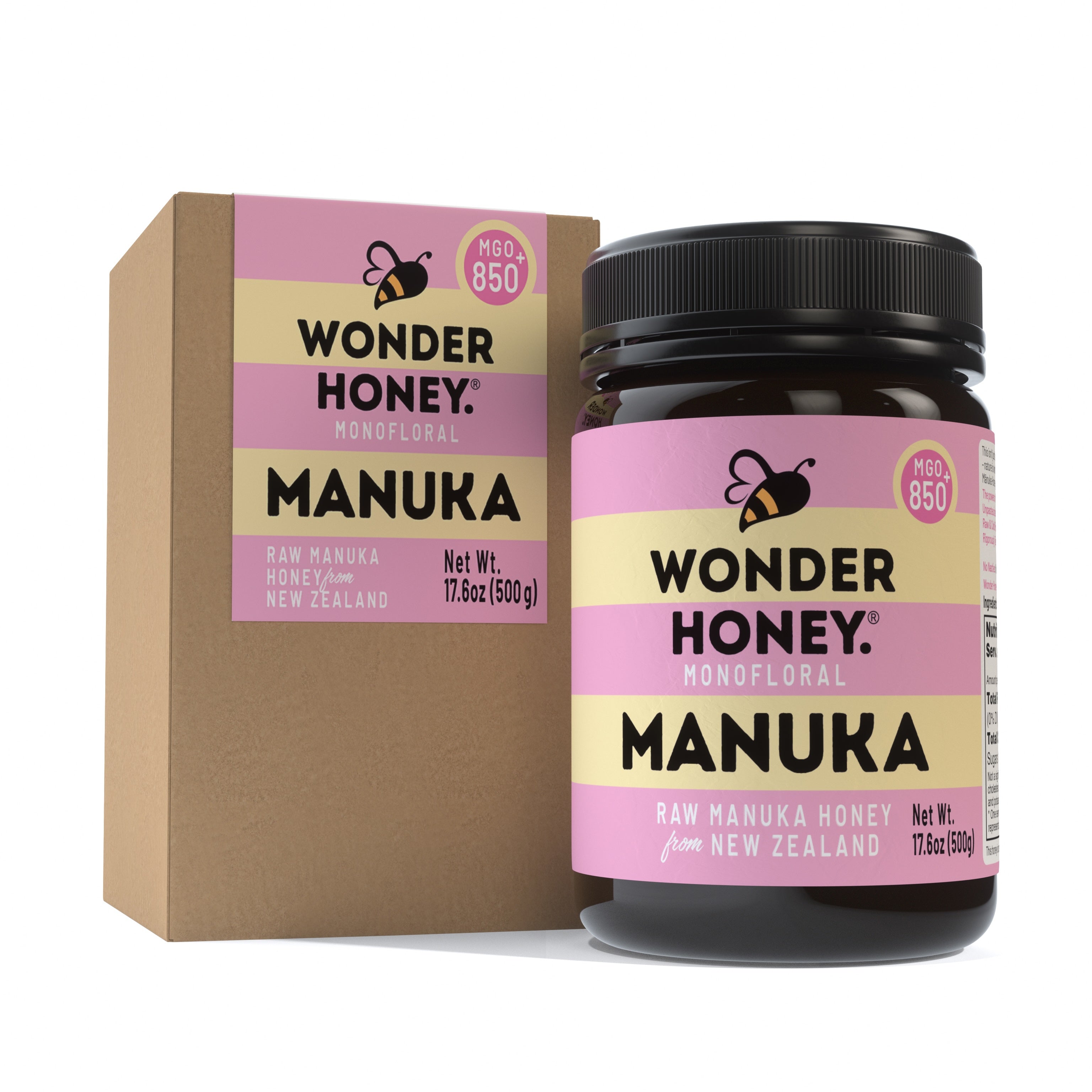 MGO 850+ NZ Raw Manuka Honey - Pure, Certified, GMO & Spray Free