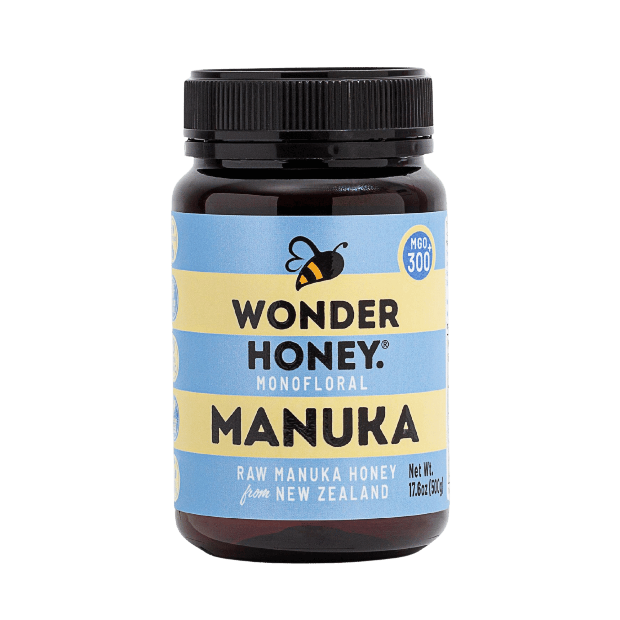 MGO 300+ NZ Raw Manuka Honey - Tulen, Disahkan, GMO &amp; Tanpa Semburan (500g/17.6oz)