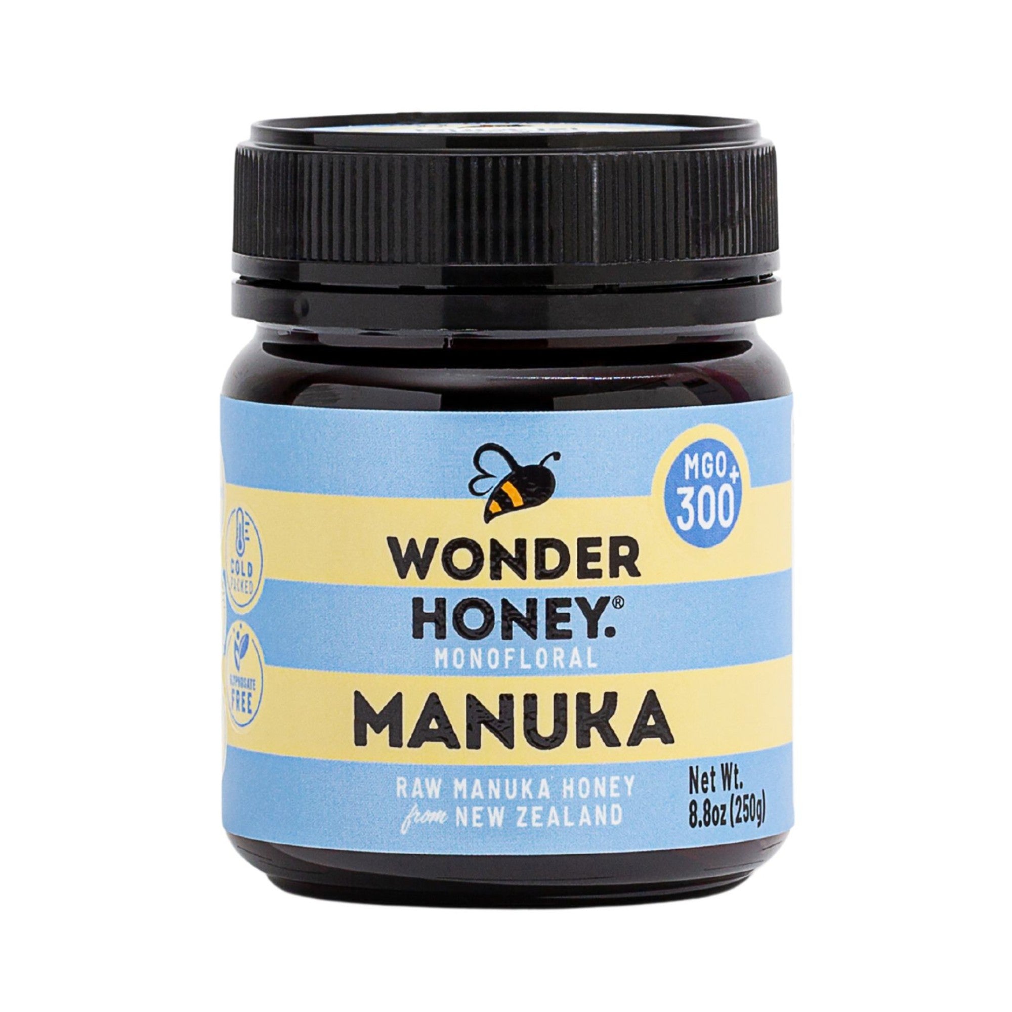 Wonder Honey Manuka MGO 300+ Raw Premium High Grade Manuka Honey Direct from New Zealand (250g/8.8oz)