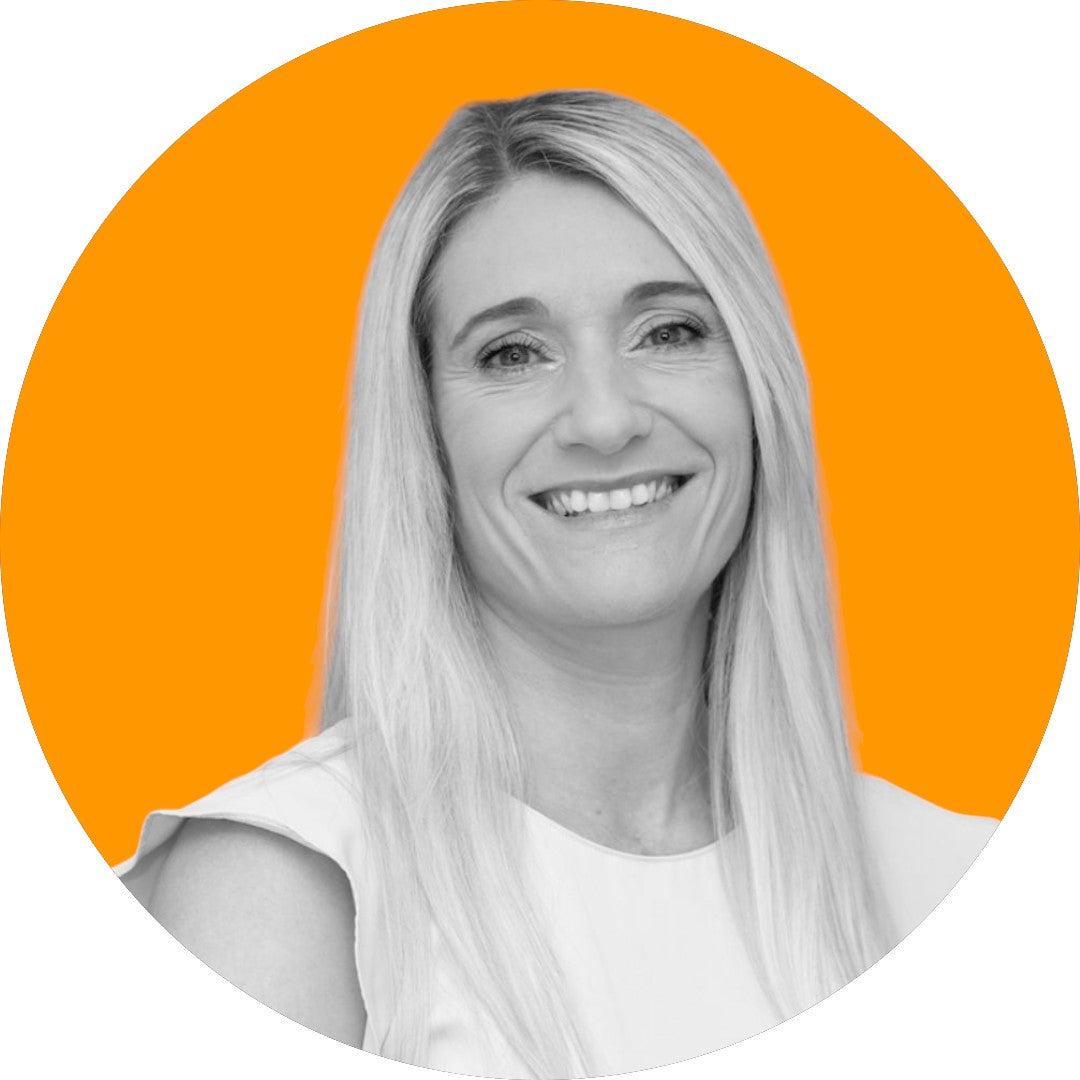 Photo of Wonder Honey owner on orange background